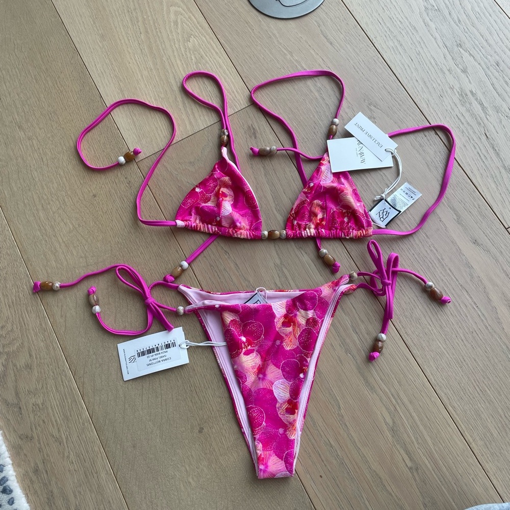Runaway the label cobra bikini top and bottom size medium